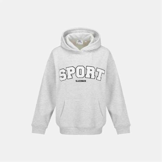 Slazenger Sport Hood Womens Ice Grey Marl Дамски суичъри и блузи с качулки