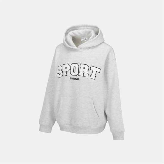 Slazenger Sport Hood Womens Ice Grey Marl Дамски суичъри и блузи с качулки