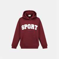 Slazenger Sport Hood Womens Burgundy Дамски суичъри и блузи с качулки