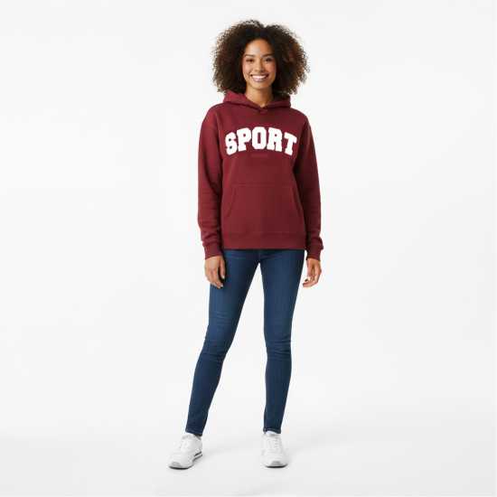 Slazenger Sport Hood Womens Бордово 