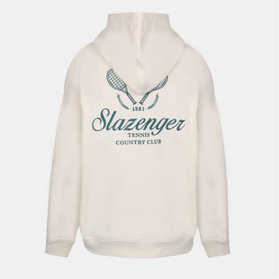 Slazenger Tennis Oth Hood Ld54 White Дамски суичъри и блузи с качулки