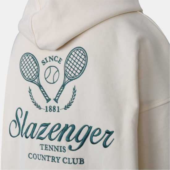 Slazenger Tennis Oth Hood Ld54 White Дамски суичъри и блузи с качулки
