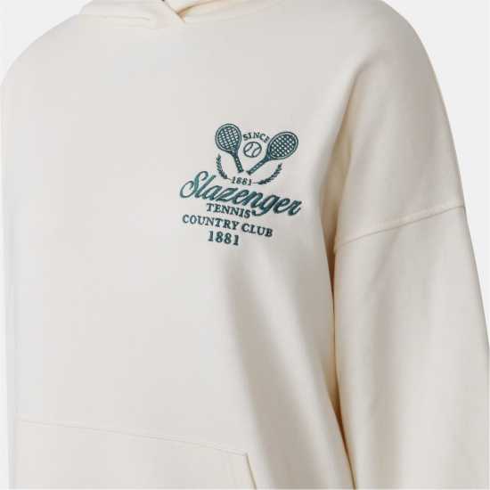 Slazenger Tennis Oth Hood Ld54 White Дамски суичъри и блузи с качулки