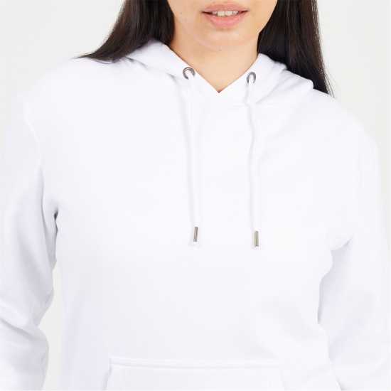 Brave Soul Pullover Hooded Sweatshirt With Kangaroo Pocket White 