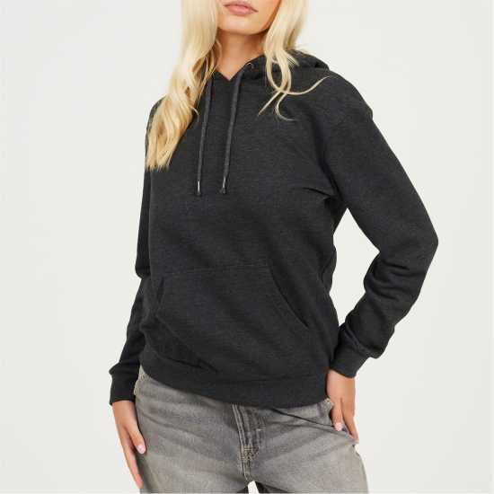 Brave Soul Pullover Hooded Sweatshirt With Kangaroo Pocket Charcoal 