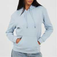 Brave Soul Pullover Hooded Sweatshirt With Kangaroo Pocket Pale Blue 