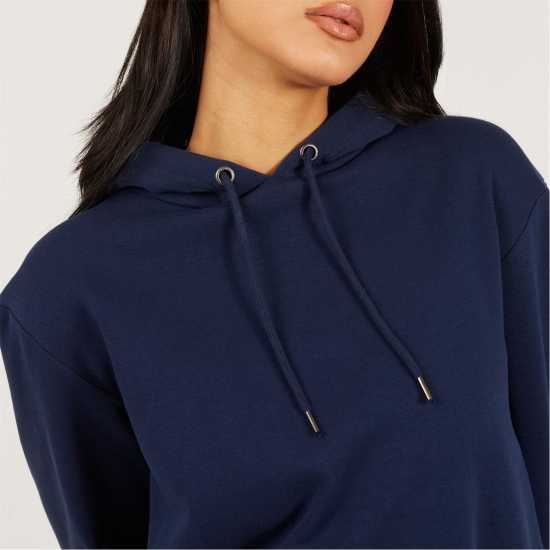 Brave Soul Pullover Hooded Sweatshirt With Kangaroo Pocket Navy 