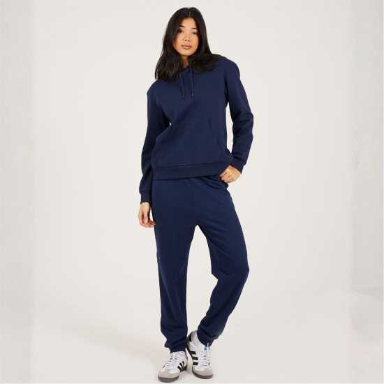 Brave Soul Pullover Hooded Sweatshirt With Kangaroo Pocket Navy 