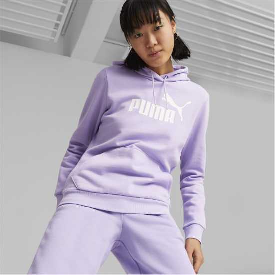 Puma Logo Ladies Hoody Vivid Violet Дамски суичъри и блузи с качулки