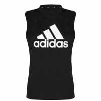 Adidas Badge Of Sport Hoodie Ladies Black/White Дамски суичъри и блузи с качулки