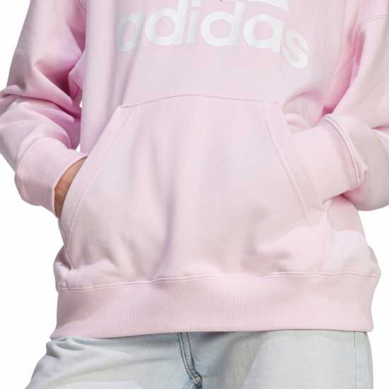 Adidas Badge Of Sport Hoodie Ladies Pink/Wht Дамски суичъри и блузи с качулки
