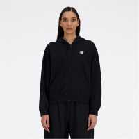 New Balance Balance French Terry Full Zip Hoody Womens Black Дамски суичъри и блузи с качулки
