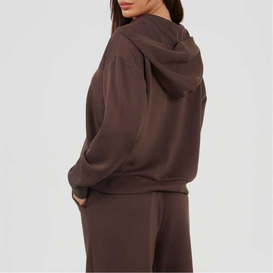 Brave Soul Bs Womens Zip Through Hooded Scuba Sweatshirt  