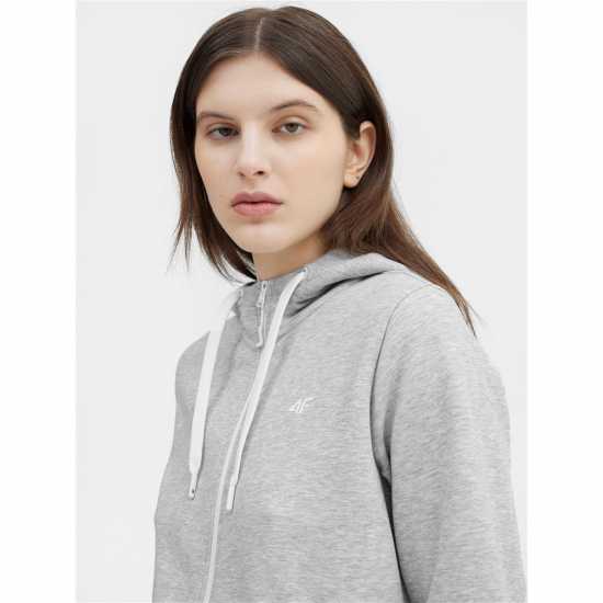 Women's Cotton Mix Long Sleeve Zip Hoodie Women's Cotton Mix Long Sleeve Zip Hoodie