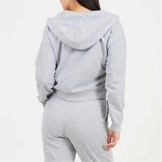 Brave Soul Bs Zip Crop Hd Ld99 Grey Marl 