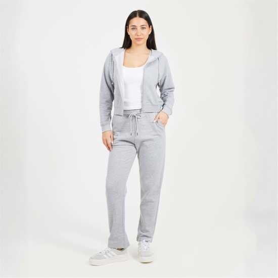 Brave Soul Bs Zip Crop Hd Ld99 Grey Marl 