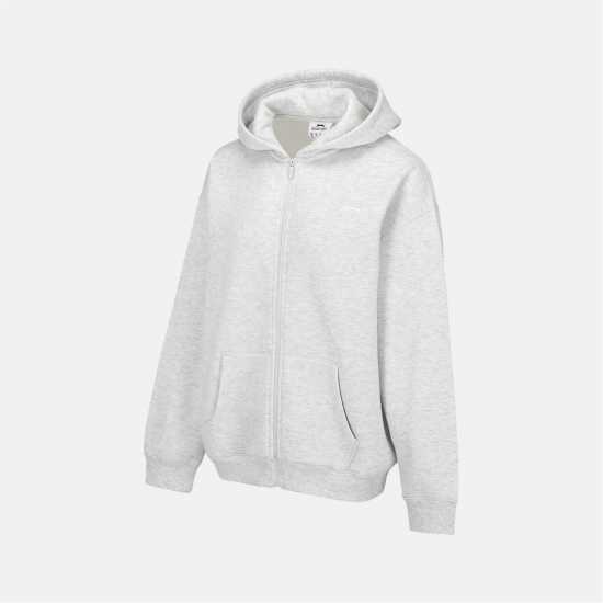 Дамски суичъри и блузи с качулки Slazenger Os Fz Hood Womens Ice Grey Marl Slazenger Os Fz Hood Womens Ice Grey Marl Дамски суичъри и блузи с качулки