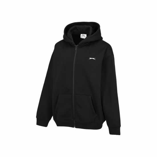 Дамски суичъри и блузи с качулки Slazenger Os Fz Hood Womens Black Slazenger Os Fz Hood Womens Black Дамски суичъри и блузи с качулки