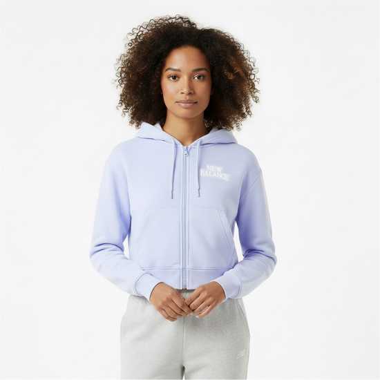 New Balance Womens Trackside Zip Hoodie Lilac New Balance Womens Trackside Zip Hoodie Lilac