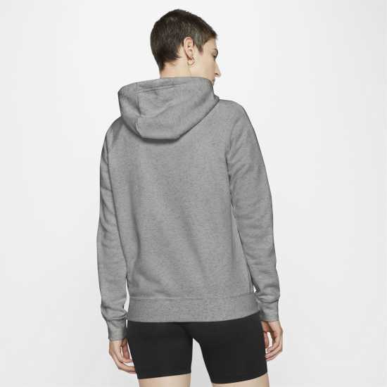 Nike Full-Zip Fleece Hoodie Grey Hth/Whi Дамски суичъри и блузи с качулки