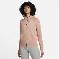 Nike Full-Zip Fleece Hoodie Pink Дамски суичъри и блузи с качулки