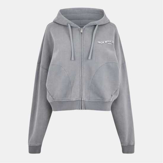 Дамски суичъри и блузи с качулки Jack Wills Washed Zip Hood Ld54 Jack Wills Washed Zip Hood Ld54 Дамски суичъри и блузи с качулки