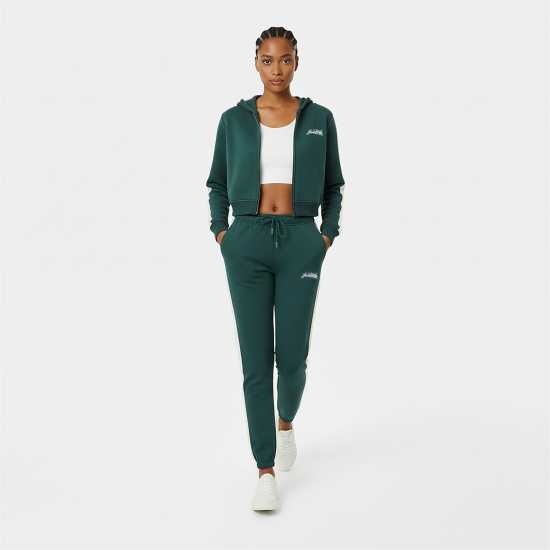 Jack Wills Women's Script Cotton Long Sleeve Oversized Fit Zip Hoodie  