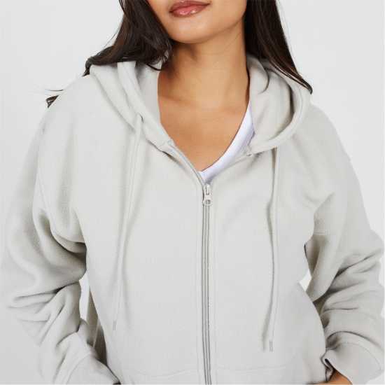 Brave Soul Bs Womens Hooded Zip Though Polar Fleece Sweatshirt  