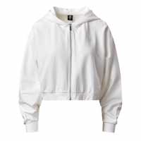 Gym King Gym King Victory Loopback Full Zip Crop Hood - Cream Gym King Gym King Victory Loopback Full Zip Crop Hood - Cream