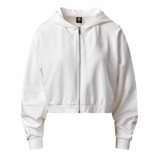 Gym King Gym King Victory Loopback Full Zip Crop Hood - Cream  