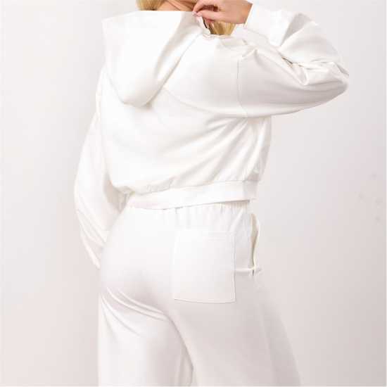 Gym King Gym King Victory Loopback Full Zip Crop Hood - Cream  