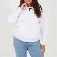 Brave Soul Plus Size Classic Zip Through Hoodie With Pockets White Brave Soul Plus Size Classic Zip Through Hoodie With Pockets White