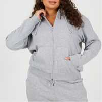 Brave Soul Plus Size Classic Zip Through Hoodie With Pockets Grey Marl Brave Soul Plus Size Classic Zip Through Hoodie With Pockets Grey Marl