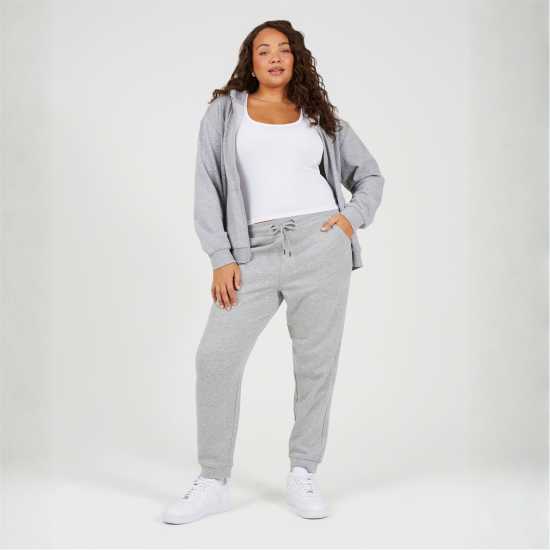 Brave Soul Plus Size Classic Zip Through Hoodie With Pockets Grey Marl Brave Soul Plus Size Classic Zip Through Hoodie With Pockets Grey Marl