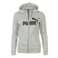 Puma No1 Logo Hoodie Ladies Grey Дамски суичъри и блузи с качулки