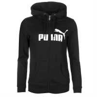 Puma No1 Logo Hoodie Ladies Black/White Дамски суичъри и блузи с качулки