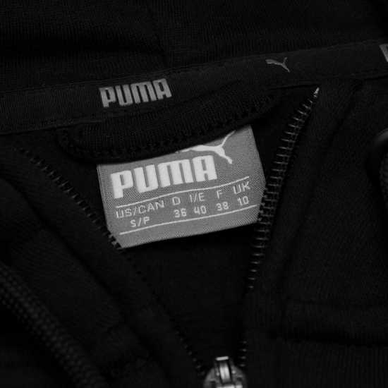 Puma No1 Logo Hoodie Ladies Black/White - Дамски суичъри и блузи с качулки