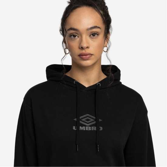 Umbro Diamond Hoodie Womens Черно / Черно Дамски суичъри и блузи с качулки