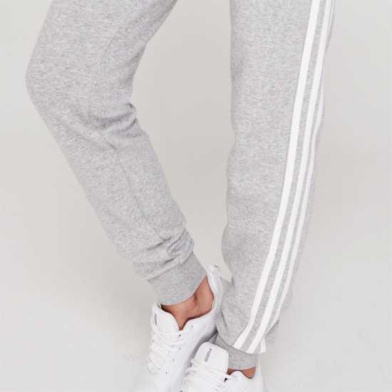 Adidas 3 Stripe Zip Track Hoodie Ladies Med Grey - Дамски суичъри и блузи с качулки