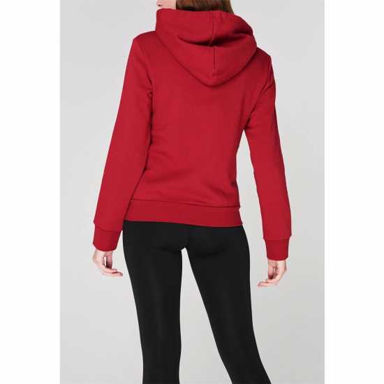 Adidas Дамски Суитшърт Essential 3 Stripe Zip Hoody Ladies Maroon Дамски суичъри и блузи с качулки