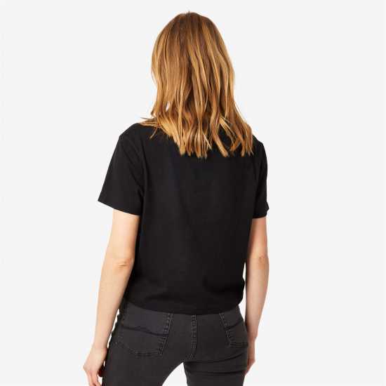Jack Wills Milsom Boxy T-Shirt Black Дамско облекло плюс размер