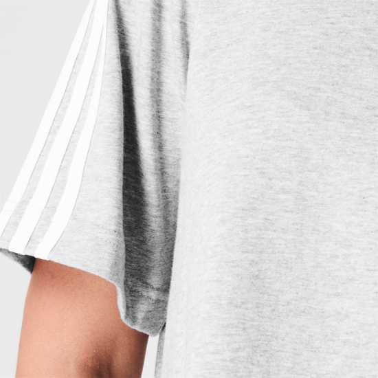 Adidas Тениска 3S Crop T Shirt Womens Средно сиво Дамски тениски с яка