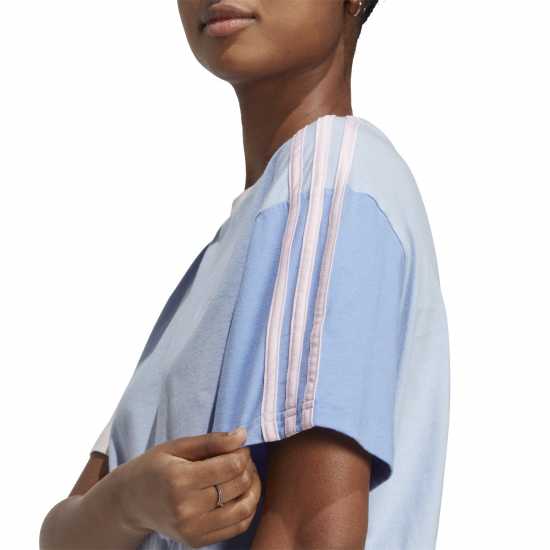 Тениска Adidas 3S Crop T Shirt Womens