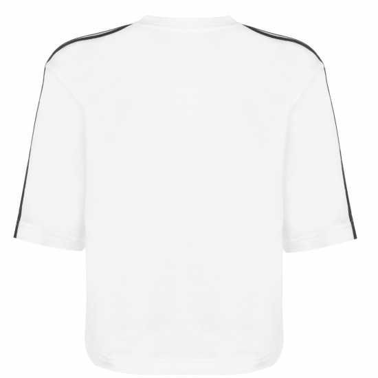 Adidas Тениска 3S Crop T Shirt Womens Бяло/Черно Дамски тениски с яка
