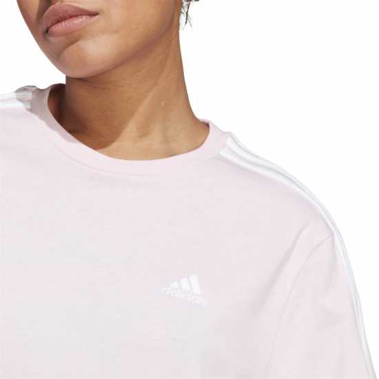 Adidas Тениска 3S Crop T Shirt Womens Light Pink Дамско облекло плюс размер