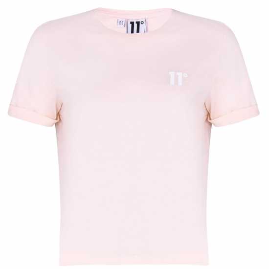 Дамски тениски и фланелки Тениска 11 Degrees Core Cropped T Shirt Лак Розово Тениска 11 Degrees Core Cropped T Shirt Лак Розово Дамски тениски и фланелки