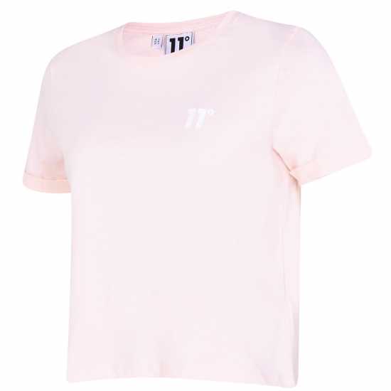 Дамски тениски и фланелки Тениска 11 Degrees Core Cropped T Shirt Лак Розово Тениска 11 Degrees Core Cropped T Shirt Лак Розово Дамски тениски и фланелки