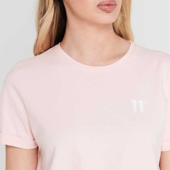 Дамски тениски и фланелки Тениска 11 Degrees Core Cropped T Shirt Лак Розово Тениска 11 Degrees Core Cropped T Shirt Лак Розово Дамски тениски и фланелки