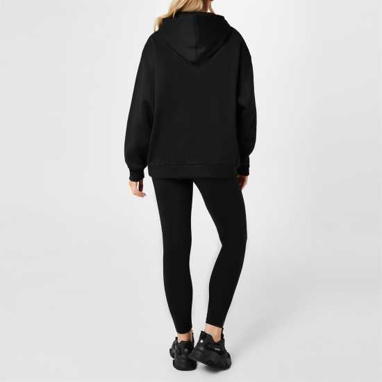 Slazenger Fleece Hoodie Womens Черно Дамски суичъри и блузи с качулки