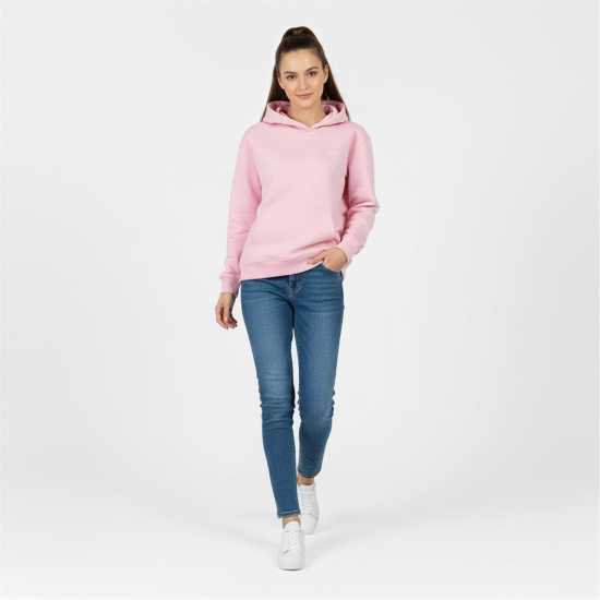 Slazenger Fleece Hoodie Womens Бебешко розово Дамски суичъри и блузи с качулки